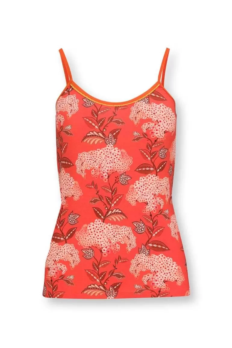 Tops<Pip Studio Armelloses Top Flora Firenze Koralle Rot