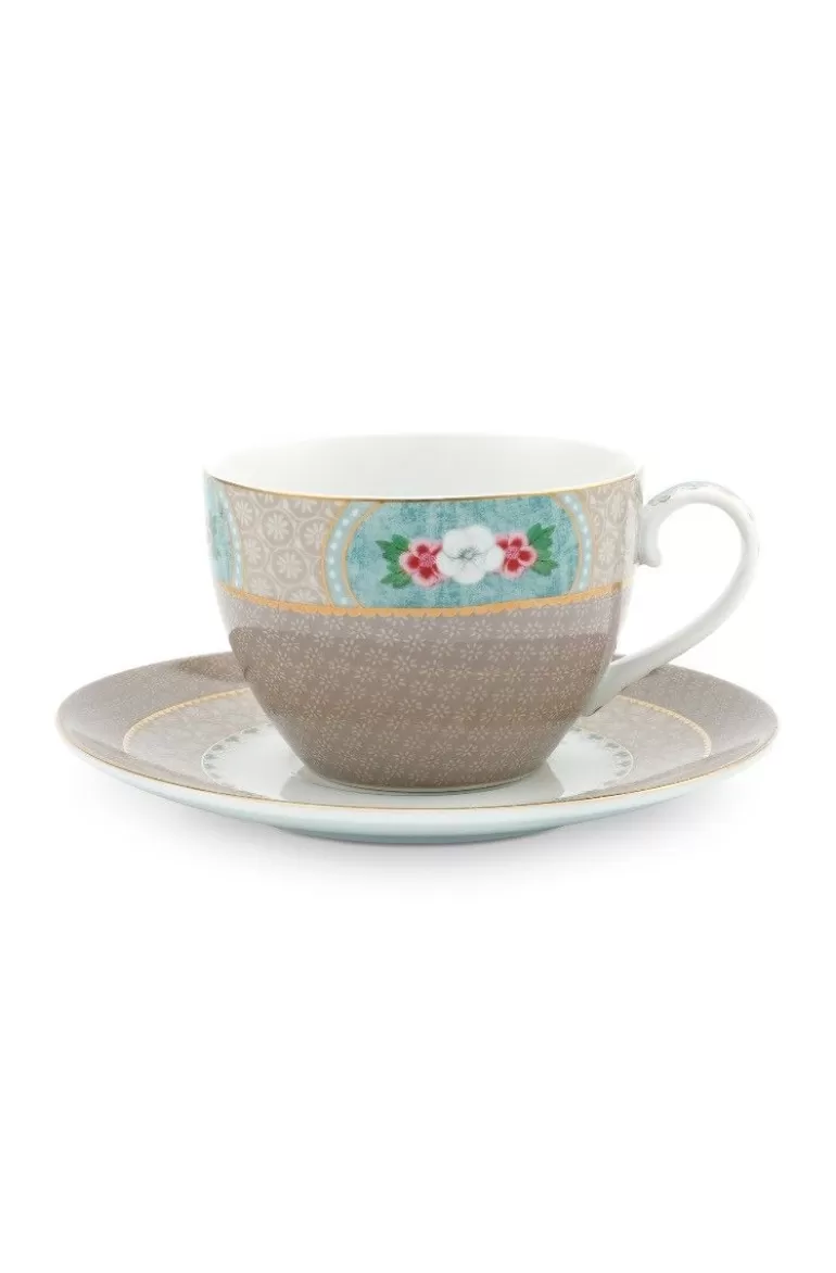 Tasse & Untertasse<Pip Studio Blushing Birds Cappuccino Tasse & Untertasse Khaki