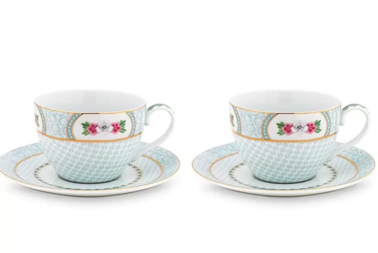 Tasse & Untertasse<Pip Studio Blushing Birds Set/2 Cappuccino Tassen & Untertassen Weis