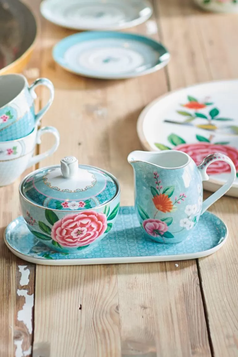 Zuckerdose<Pip Studio Blushing Birds Zucker- Und Milchschale Blau