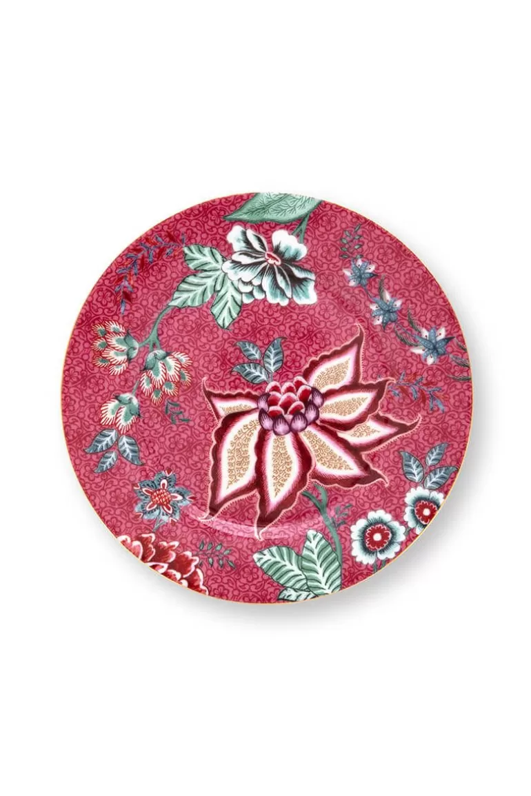 Gebäckteller<Pip Studio Flower Festival Gebäckteller Dunkel 17 Cm Rosa