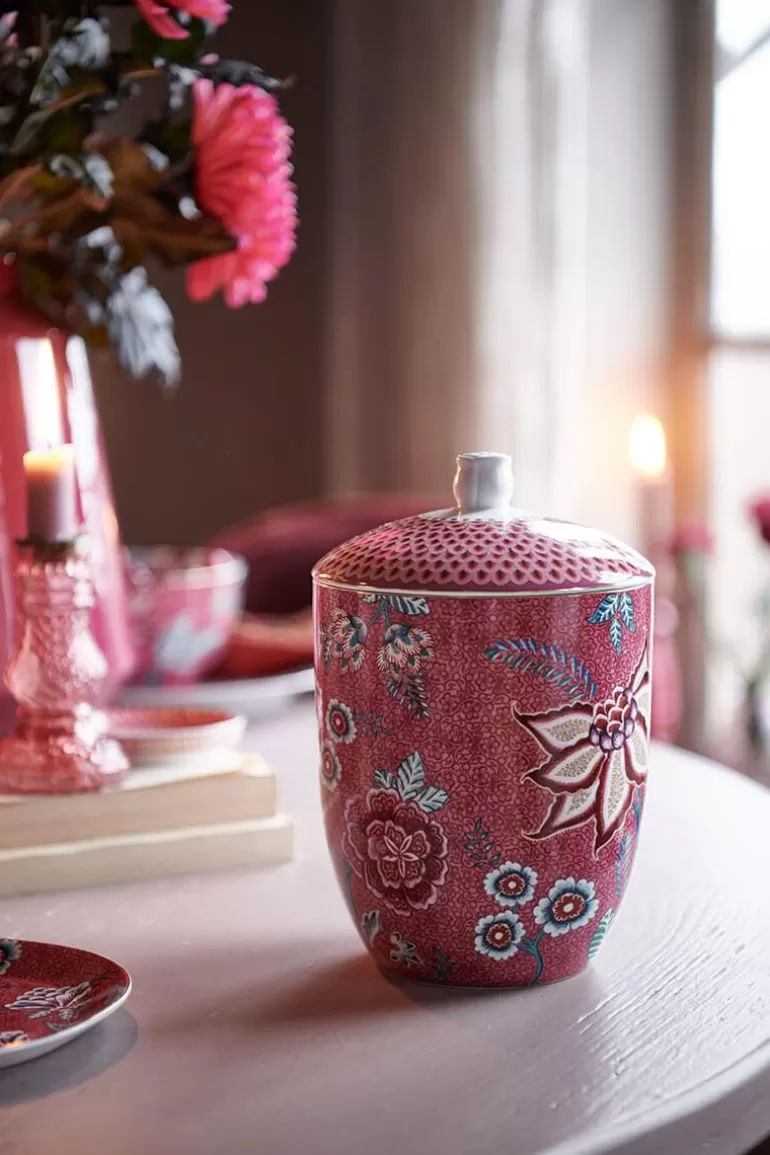 Vorratsdosen<Pip Studio Flower Festival Vorratsdose Dunkel Rosa