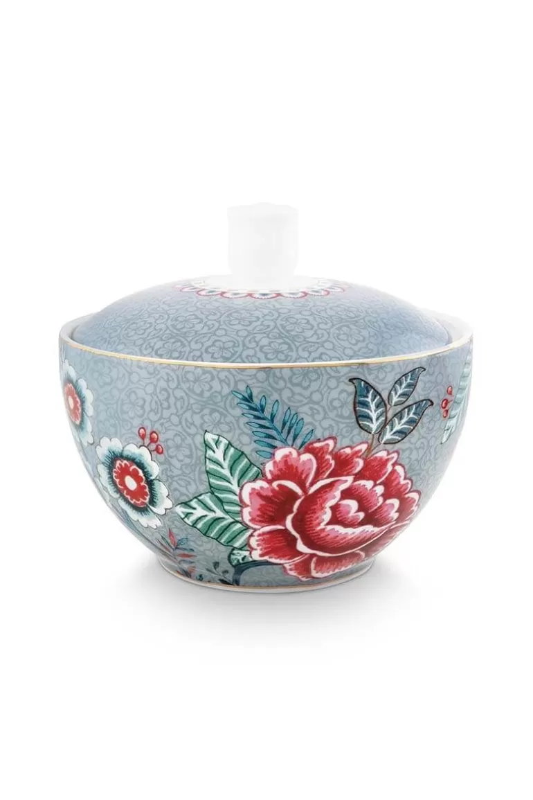Zuckerdose<Pip Studio Flower Festival Zuckerdose Blau
