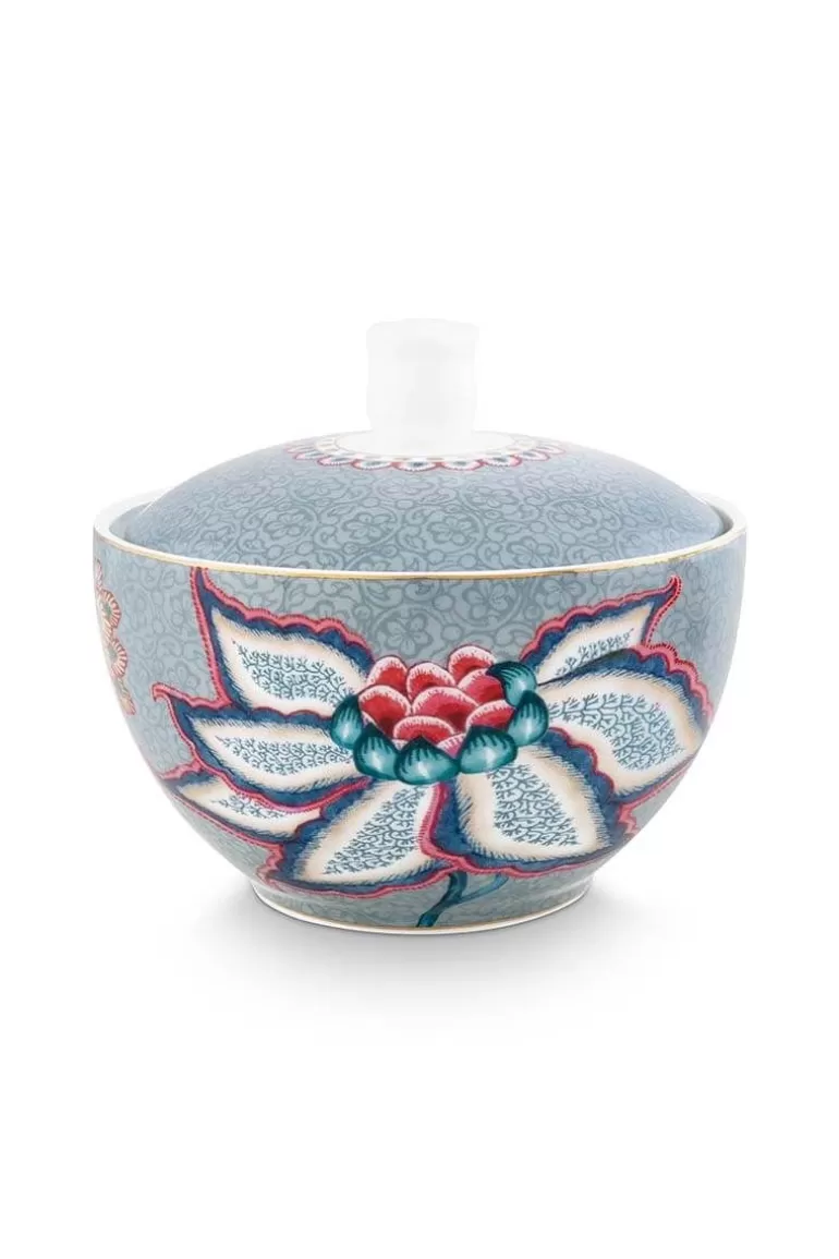 Zuckerdose<Pip Studio Flower Festival Zuckerdose Blau