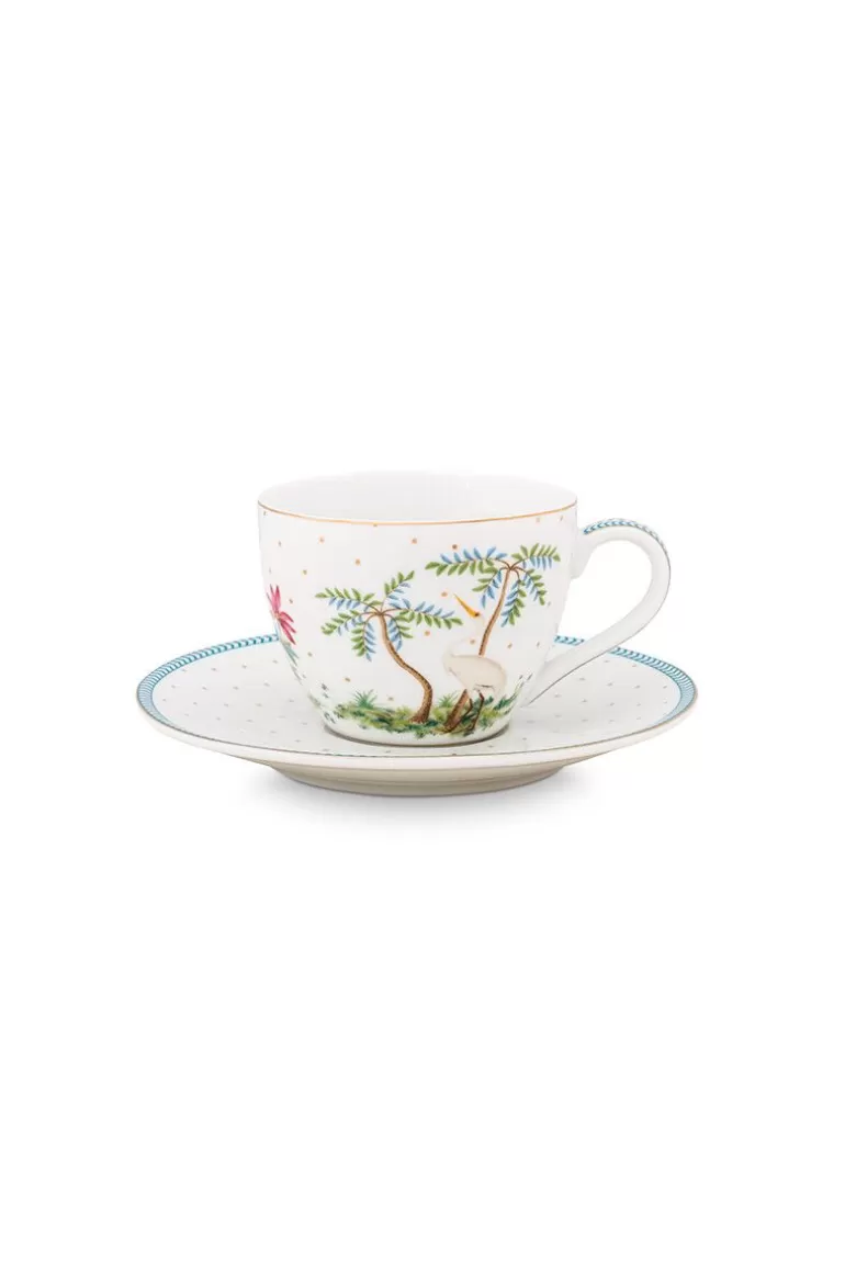 Tasse & Untertasse<Pip Studio Jolie Espresso Tasse & Untertasse Dots Gold Weis