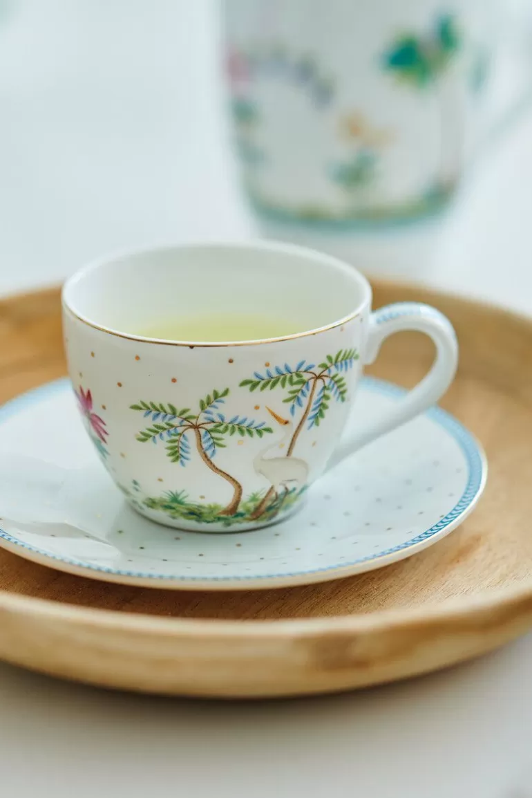 Tasse & Untertasse<Pip Studio Jolie Espresso Tasse & Untertasse Dots Gold Weis