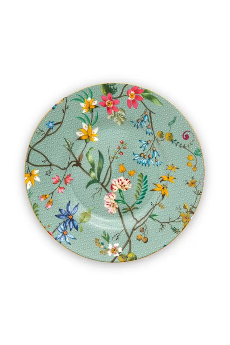 Gebäckteller<Pip Studio Jolie Petit Four Flowers Blau 12 Cm