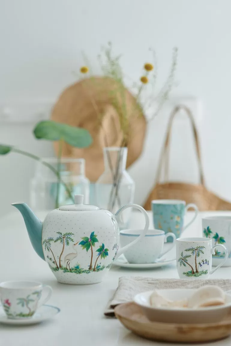 Teekannen<Pip Studio Jolie Teekanne Gross Dots Gold Weis