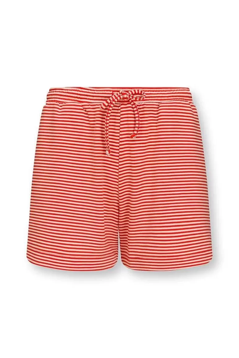 Shorts<Pip Studio Kurze Hose Little Sumo Stripe Koralle Rot