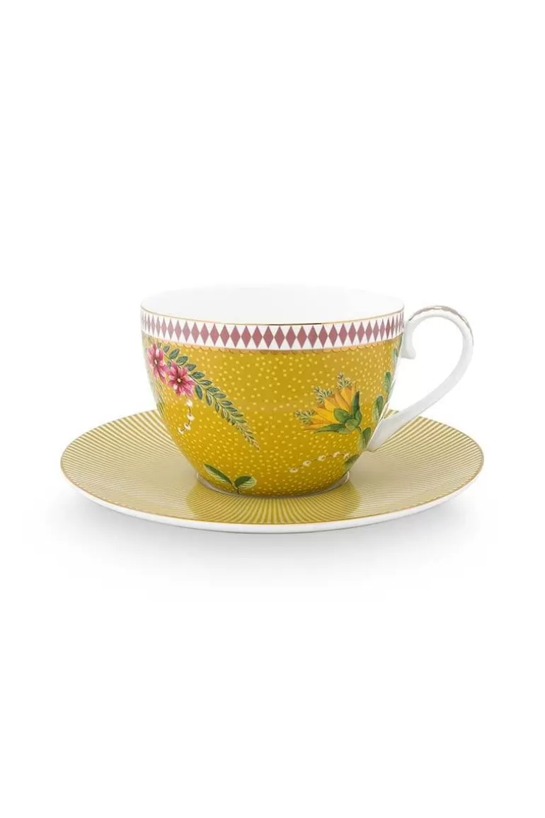 Tasse & Untertasse<Pip Studio La Majorelle Cappuccino Tasse & Untertasse Gelb