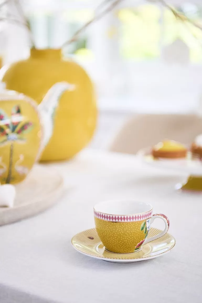 Tasse & Untertasse<Pip Studio La Majorelle Espresso Tasse & Untertasse Gelb