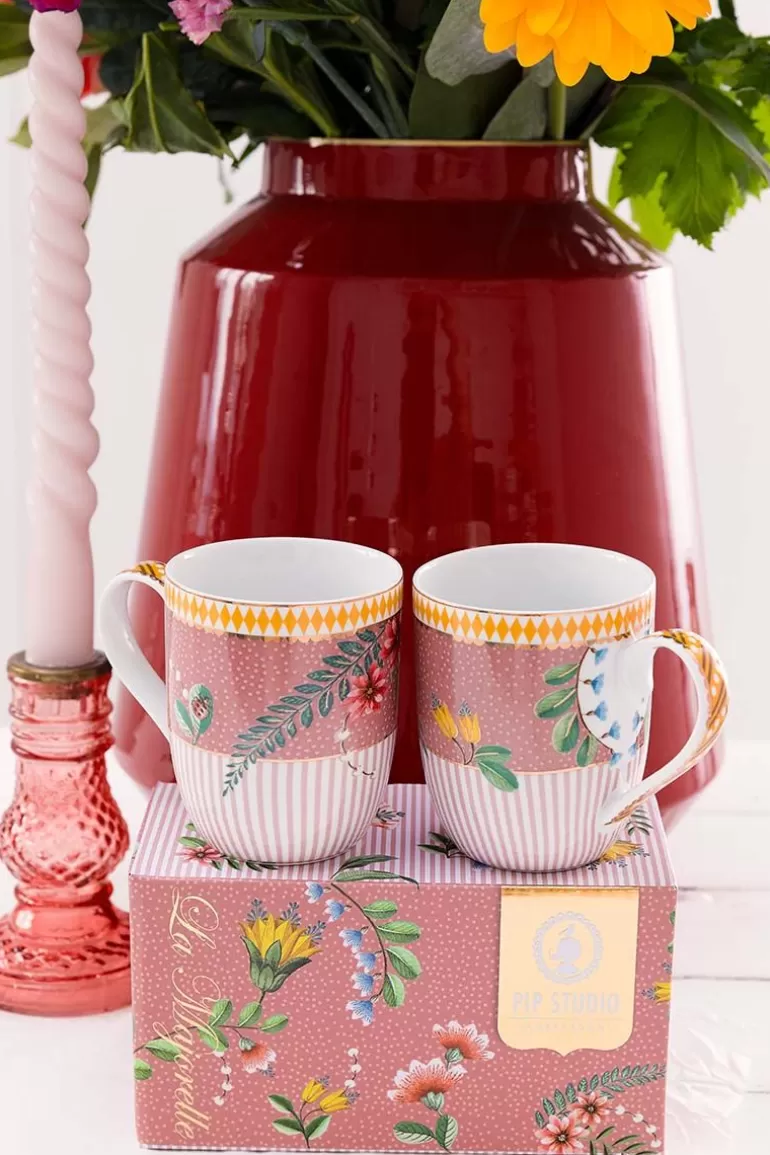 Kaffeetassen<Pip Studio La Majorelle Set/2 Tassen Klein Rosa