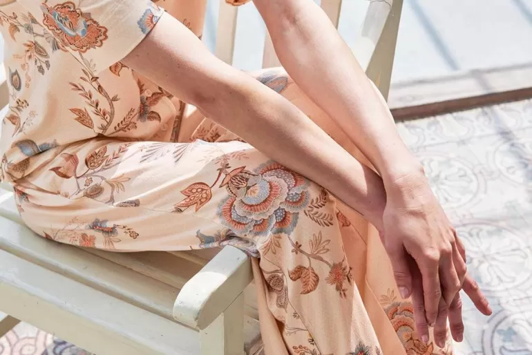 Hosen<Pip Studio Lange Hose Cece Fiore Weis