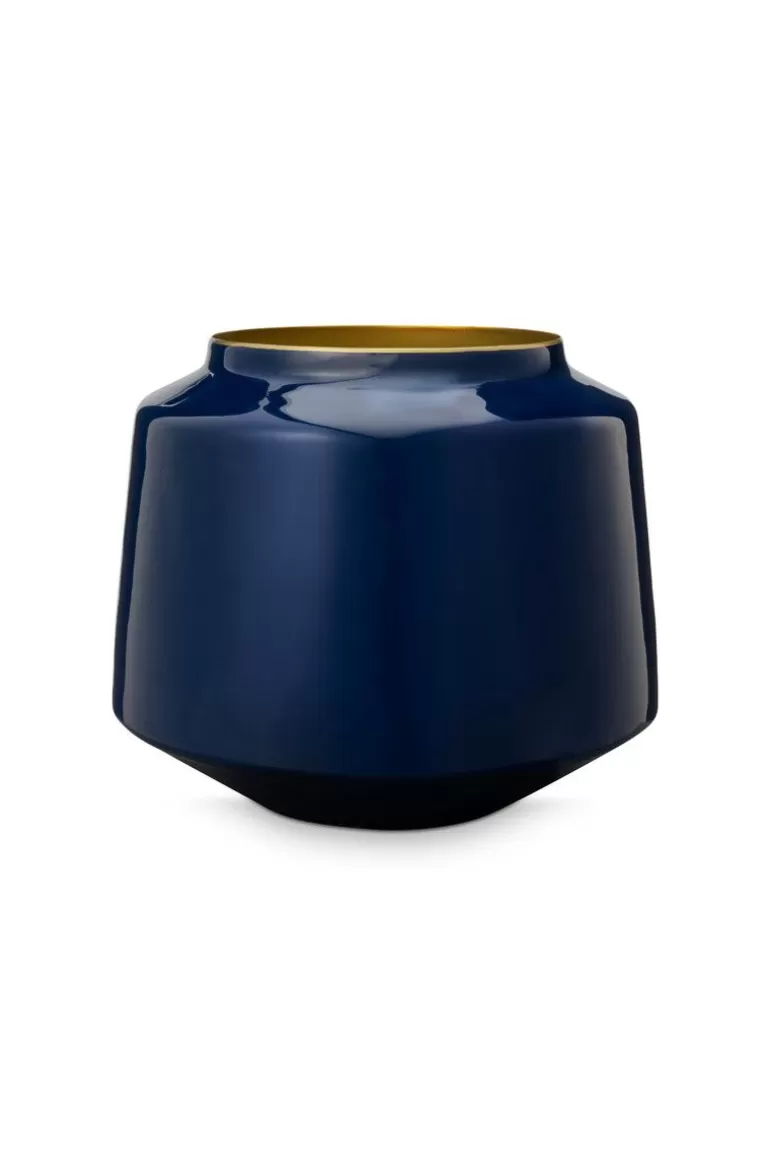 Grose Vasen<Pip Studio Metal Vase 22 Cm Blau
