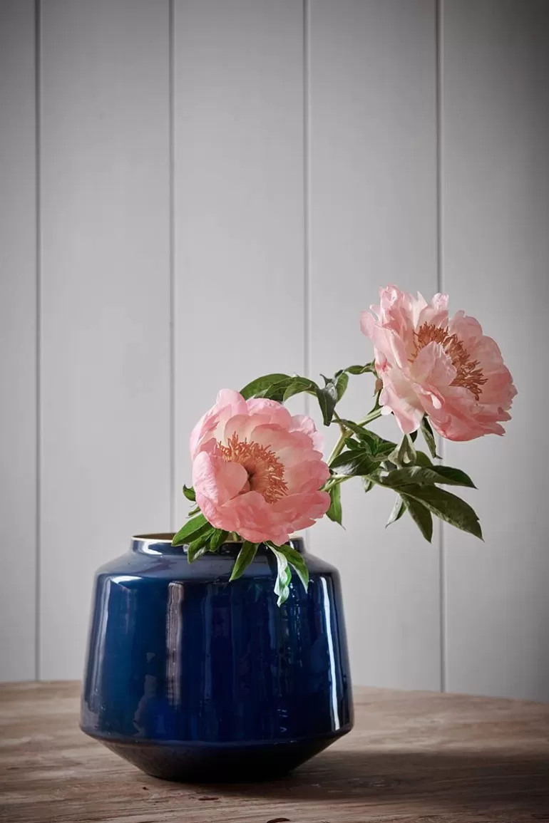 Grose Vasen<Pip Studio Metal Vase 22 Cm Blau