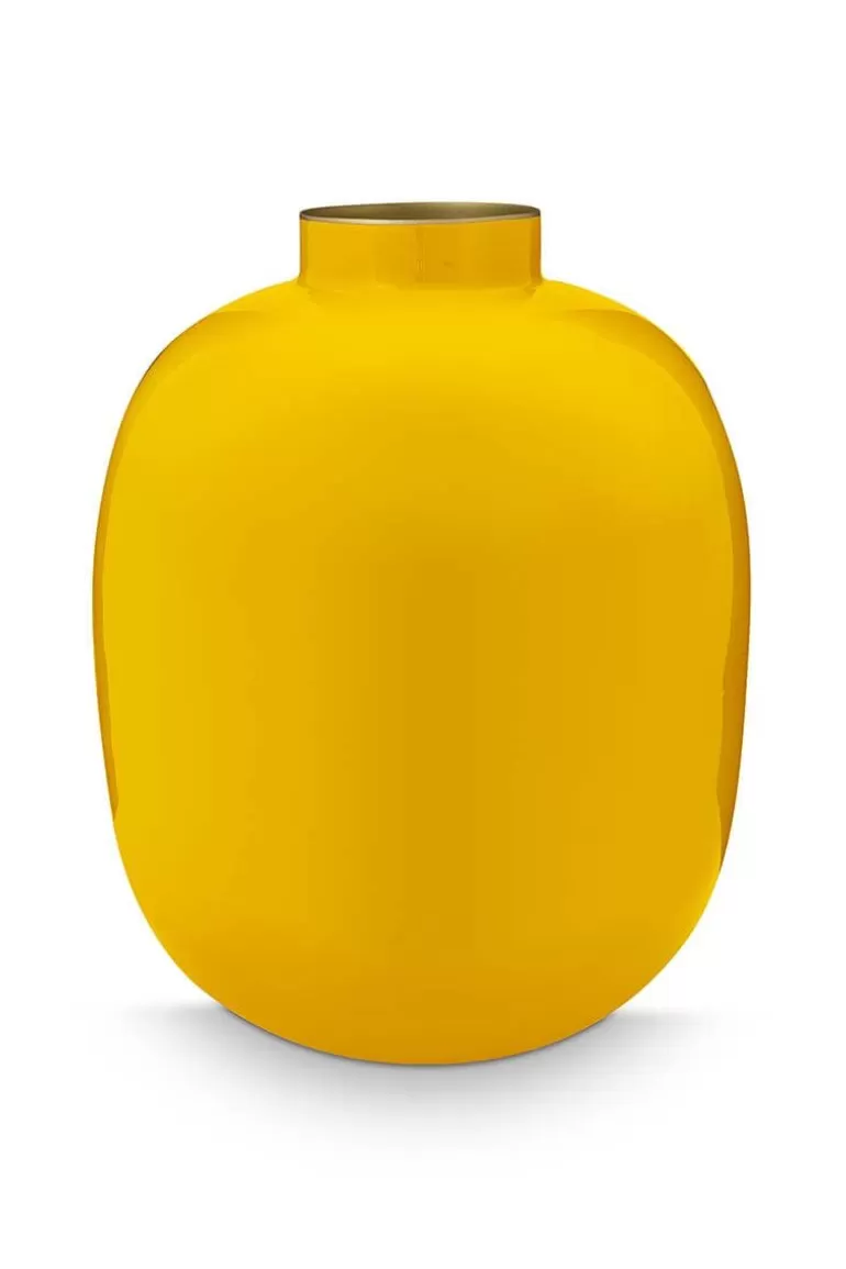 Grose Vasen<Pip Studio Metall Vase 32Cm Gelb