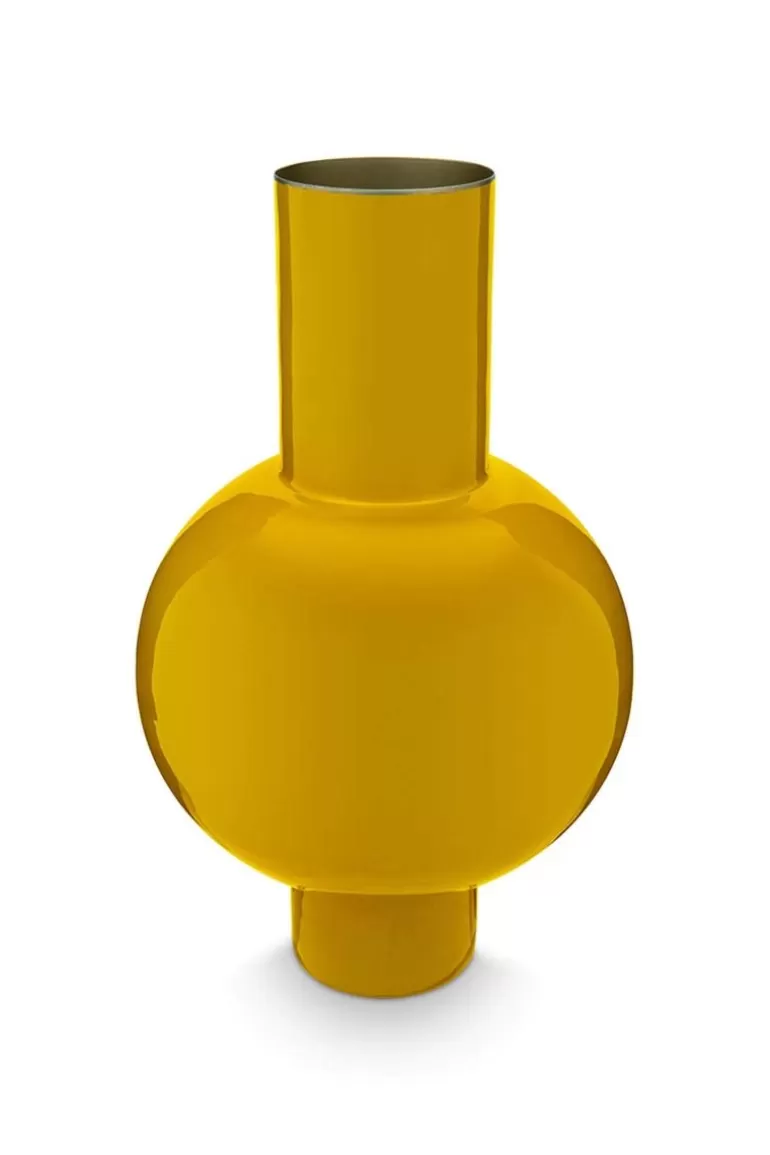 Grose Vasen<Pip Studio Metall Vase 40Cm Gelb