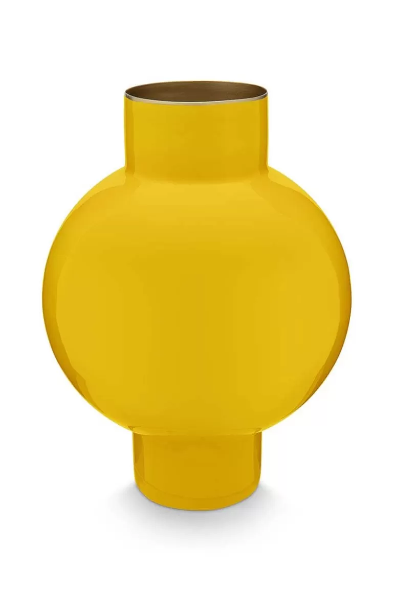 Grose Vasen<Pip Studio Metall Vase 24Cm Gelb
