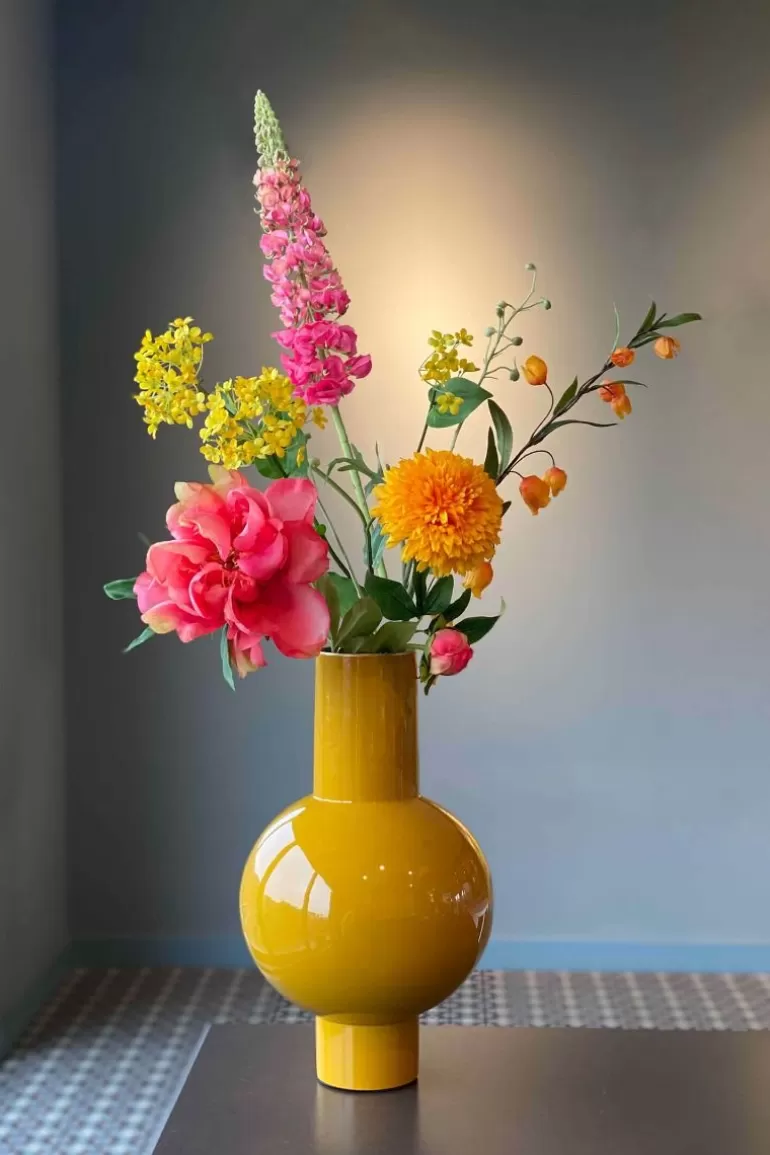 Grose Vasen<Pip Studio Metall Vase 40Cm Gelb