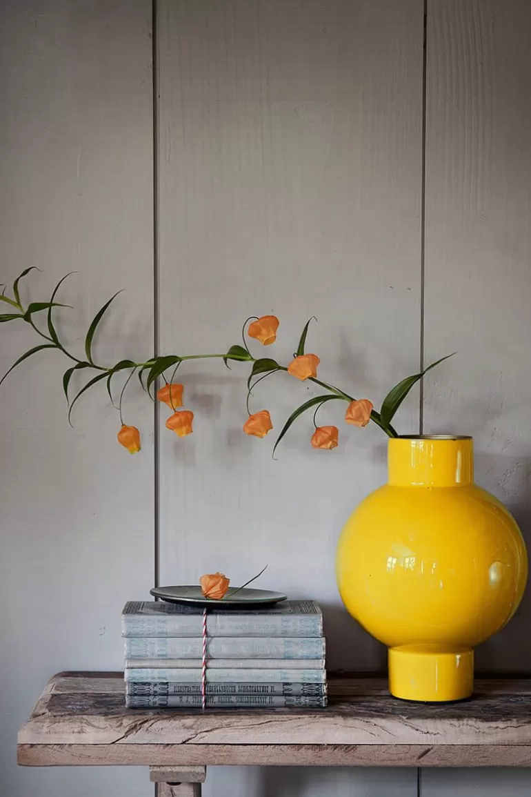 Grose Vasen<Pip Studio Metall Vase 24Cm Gelb