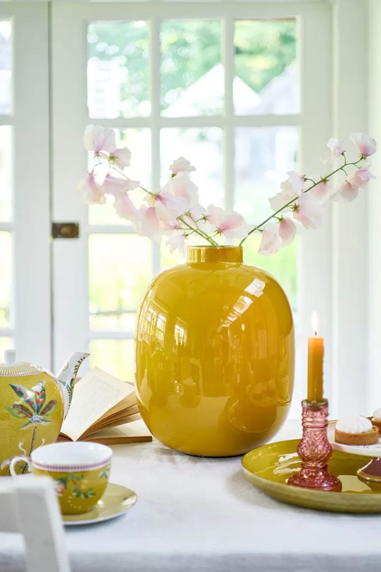 Grose Vasen<Pip Studio Metall Vase 32Cm Gelb