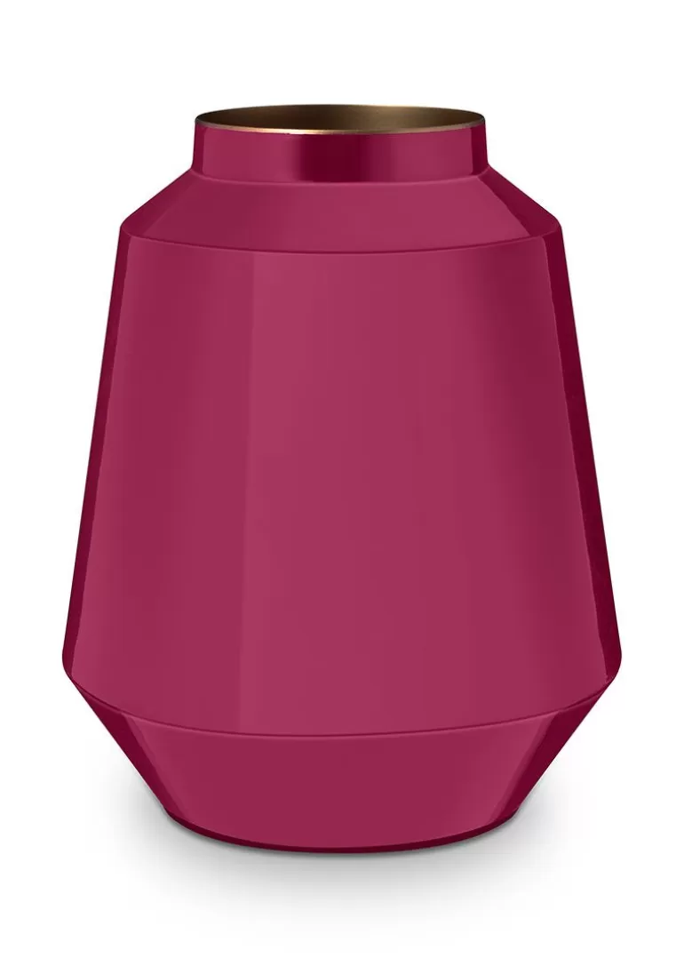 Grose Vasen<Pip Studio Metall Vase Rosa 29 Cm