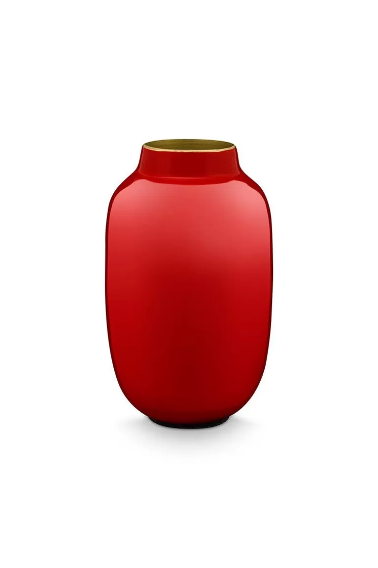 Sale Kleine Vasen<Pip Studio Ovale Mini Vase Rot 14 Cm