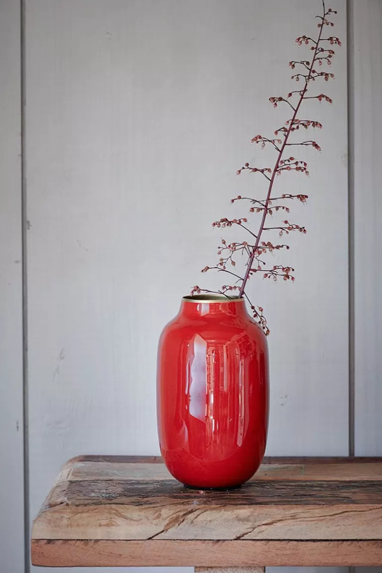 Sale Kleine Vasen<Pip Studio Ovale Mini Vase Rot 14 Cm