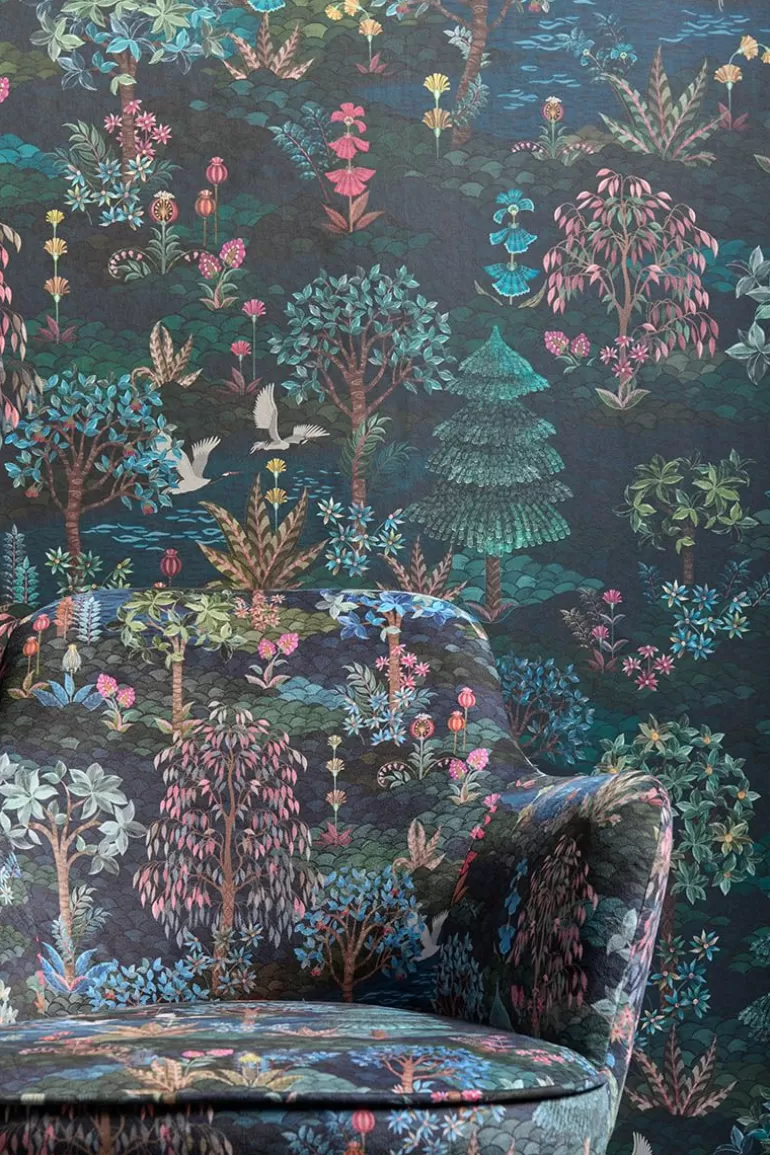 Fototapete<Pip Studio Pip Garden Infinito Wallpower Dunkelblau