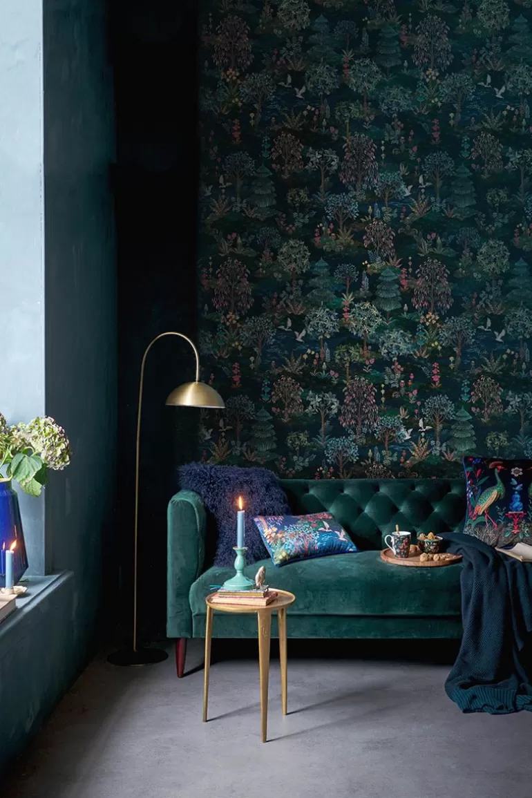 Fototapete<Pip Studio Pip Garden Infinito Wallpower Dunkelblau