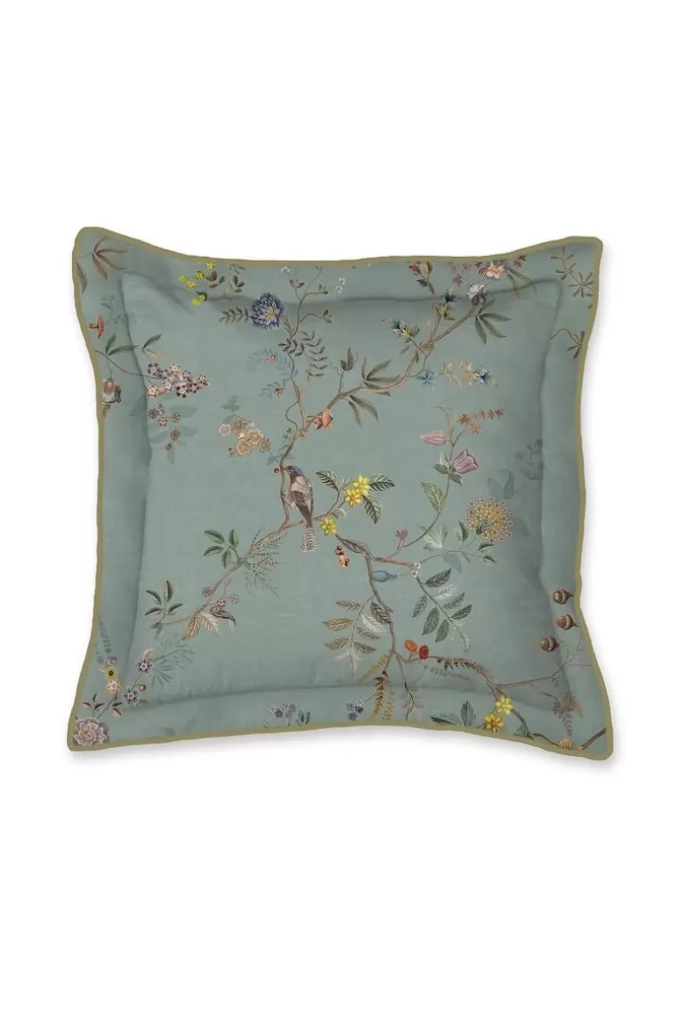 Bettkissen<Pip Studio Quadratisches Zierkissen Autunno Hell Blau