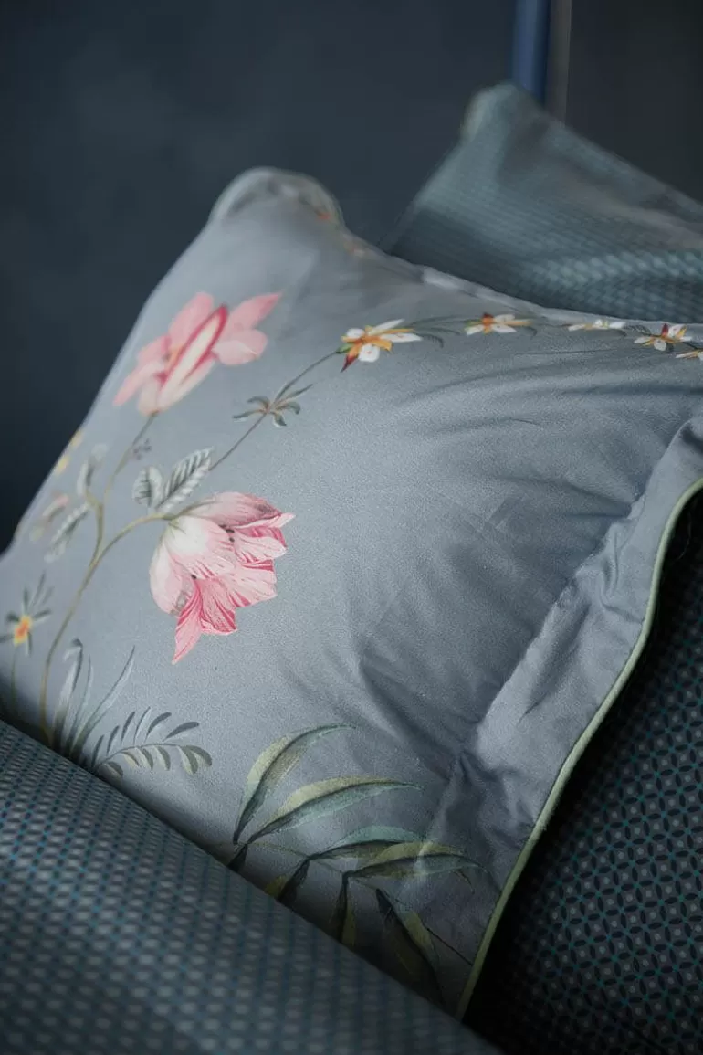 Zierkissen<Pip Studio Quadratisches Zierkissen Fleur Grandeur Blau