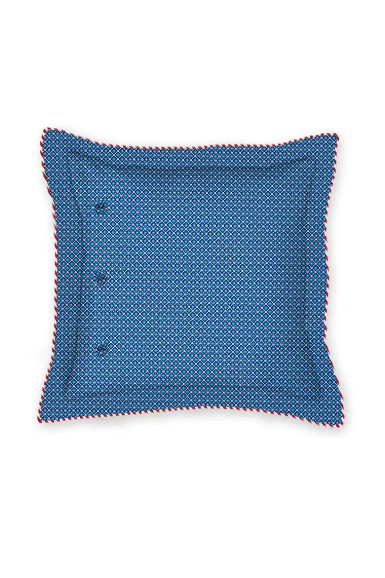 Bettkissen<Pip Studio Quadratisches Zierkissen Flower Festival Dunkel Blau
