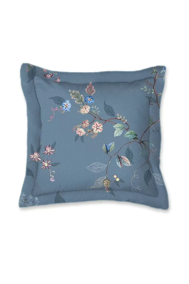 Zierkissen<Pip Studio Quadratisches Zierkissen Kawai Flower Blau