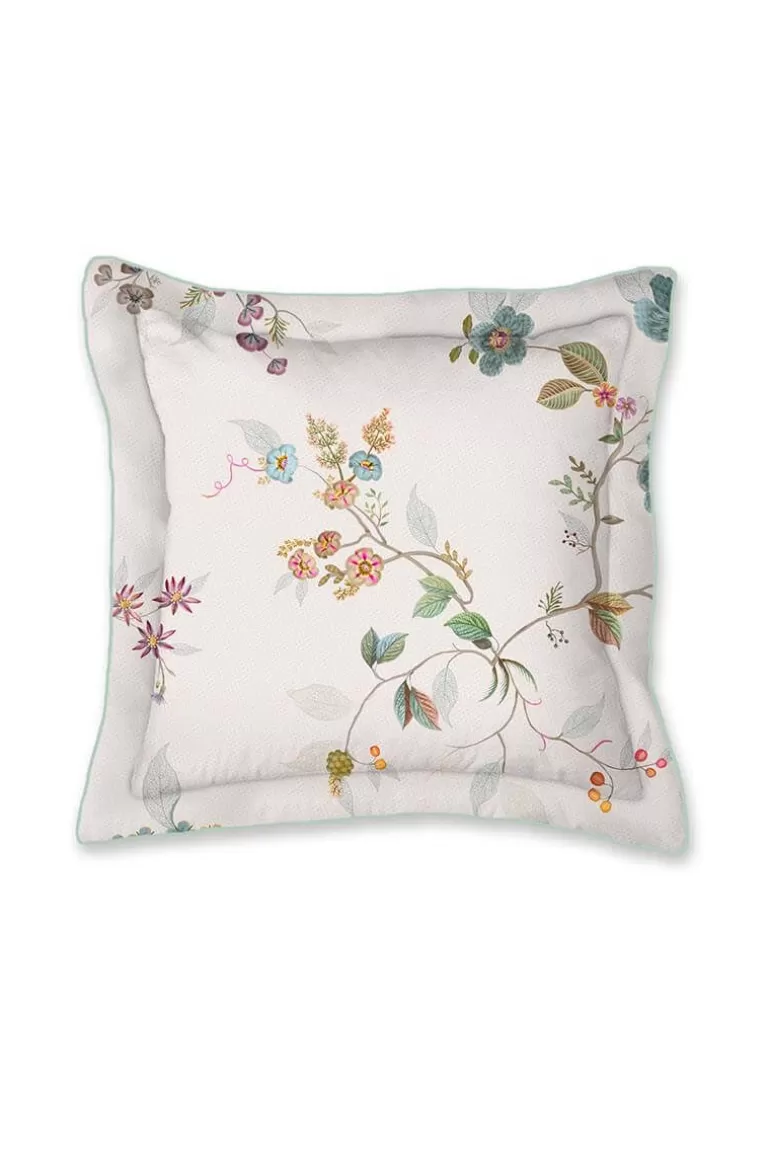 Zierkissen<Pip Studio Quadratisches Zierkissen Kawai Flower S Weis