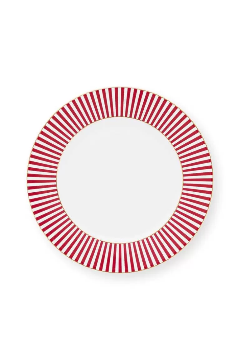 Gebäckteller<Pip Studio Royal Stripes Gebäckteller Dunkel 17Cm Rosa