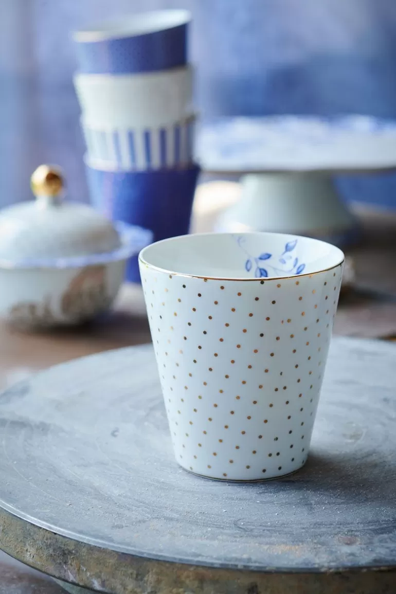 Kaffeetassen<Pip Studio Royal Stripes Tasse Dots S Weis