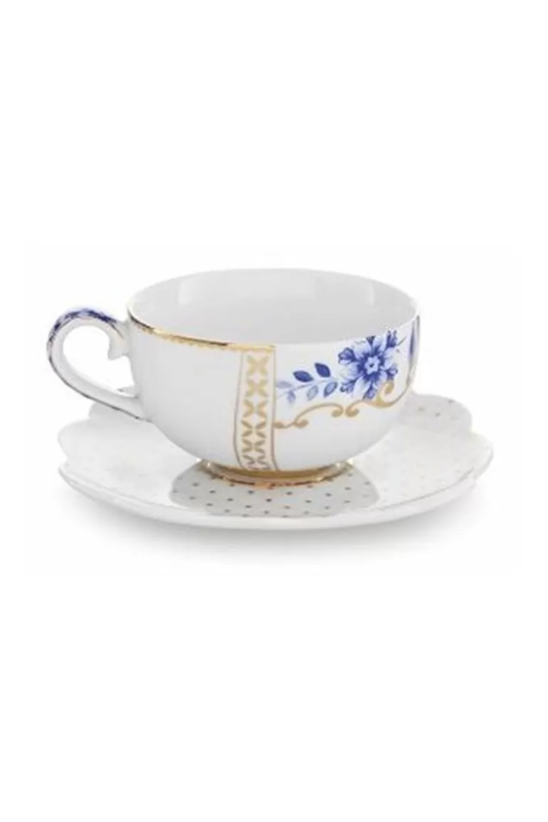 Tasse & Untertasse<Pip Studio Royal White Espresso Tasse & Untertasse