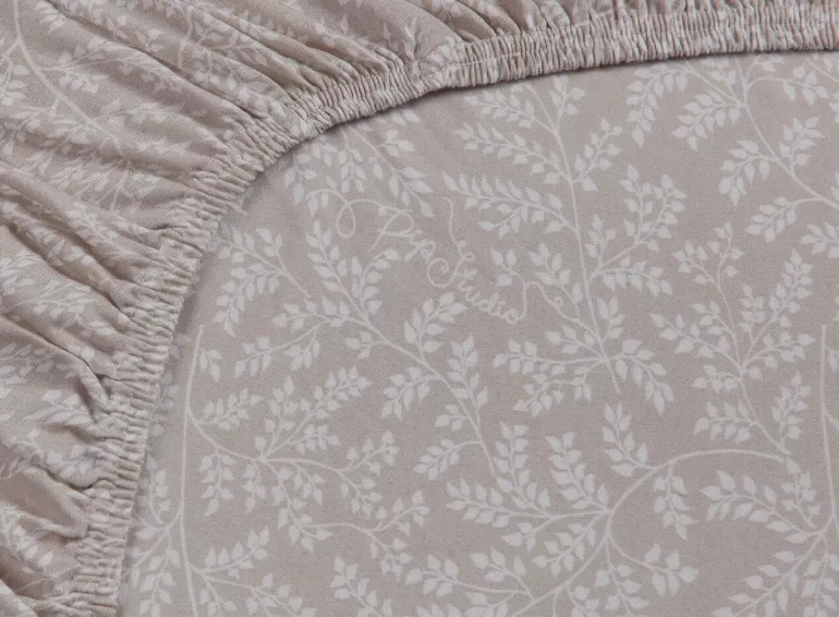 Laken<Pip Studio Spannbettlaken Leafy Khaki Beige