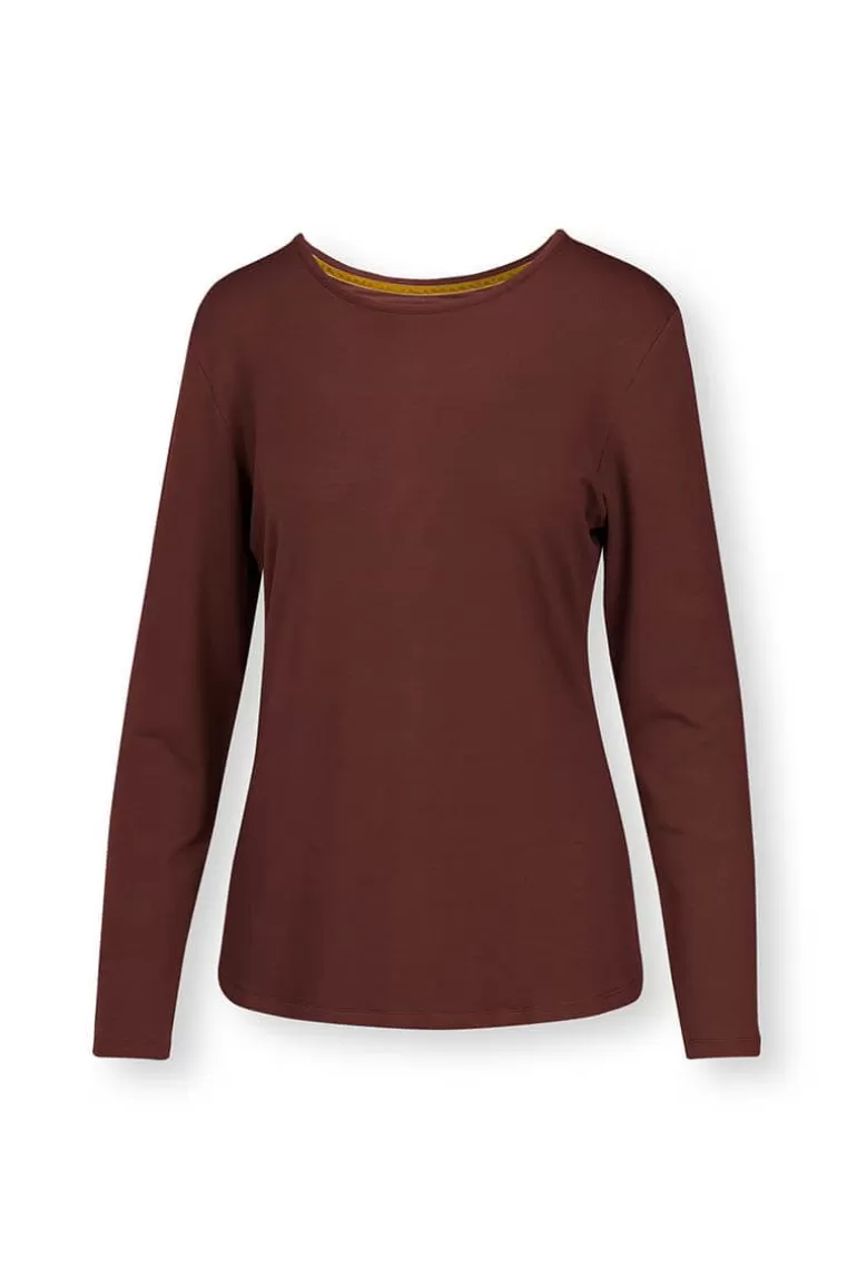 Tops Mit Langen Armeln<Pip Studio Top Lange Armel Solid Terra Rot