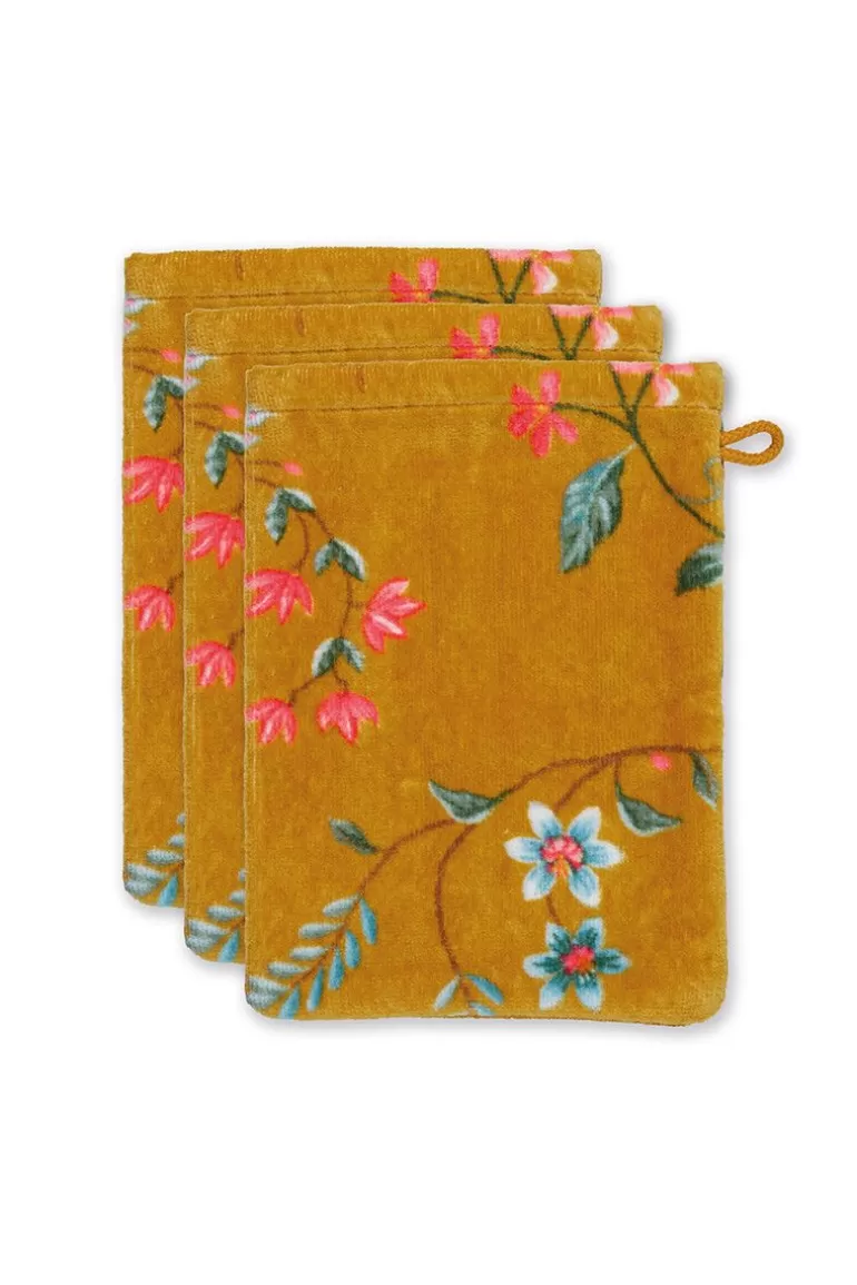 Waschlappen<Pip Studio Waschlappen Set/3 Les Fleurs 16X22 Cm Gelb