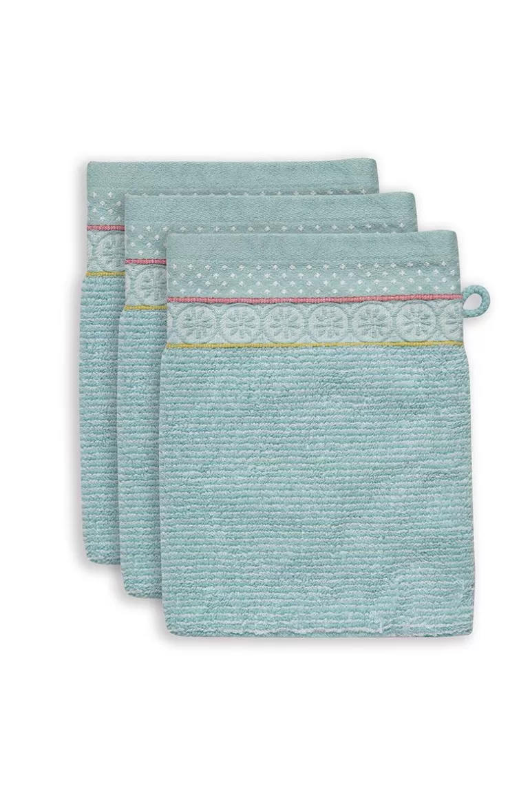 Waschlappen<Pip Studio Waschlappen Set/3 Soft Zellige 16X22 Cm Blau