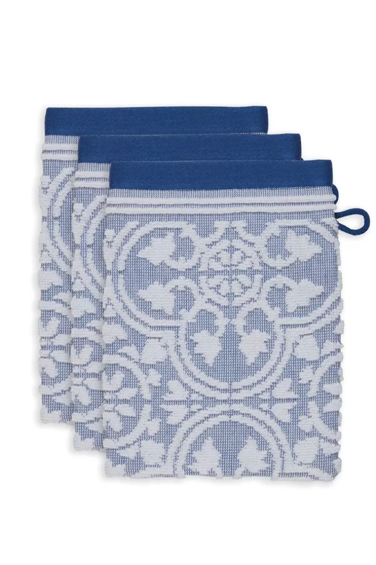 Waschlappen<Pip Studio Waschlappen Set/3 Tile De Pip 16X22 Cm Blau