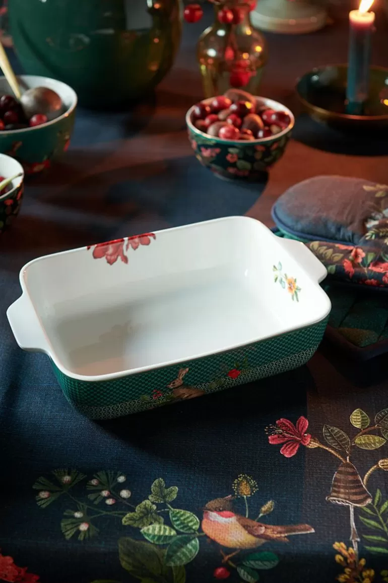 Backgeschirr<Pip Studio Winter Wonderland Servierschale Rechteckig Gros Grun