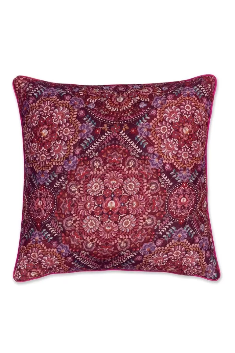 Bettkissen<Pip Studio Zierkissen Quilted Il Mosaico Dunkelrot